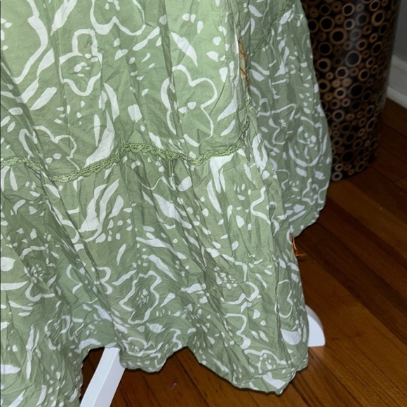 Green Spaghetti Strap Maxi Sundress for Wedding Guest - Picture 10 of 11